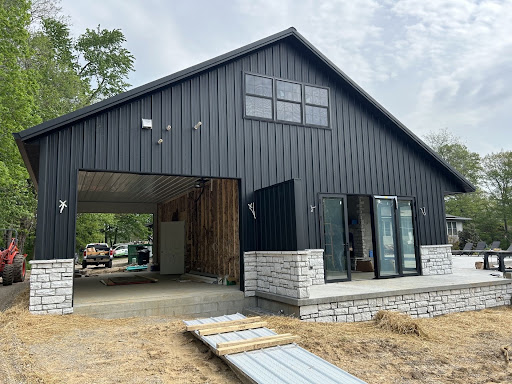 Completed pole barn building